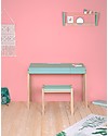 Jungle by Jungle My Great Pupitre, Scrivania in Legno per Ragazzi- Rovere Sbiancato/Menta - Ideale dai 6 anni in su! Scrivanie