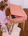Jungle by Jungle Sgabello in Legno per Scrivania My Little Pupitre - Rovere Sbiancato/Rosa Antico - Ideale da 3 a 6 anni! Sgabelli