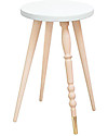 Jungle by Jungle Sgabello/Tavolino My Lovely Ballerine - Bianco - Faggio e Ottone - Alto 47 cm - Diametro 30 cm Sgabelli