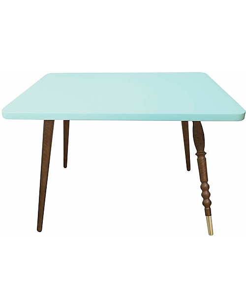 Jungle by Jungle Tavolino Rettangolare da Salotto My Lovely Ballerine - Menta - Noce e Ottone - Alto 47 cm Tavoli