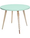 Jungle by Jungle Tavolino Tondo da Salotto My Lovely Ballerine - Menta - Faggio e Rame - Alto 47 cm - Diametro 60 cm Tavoli