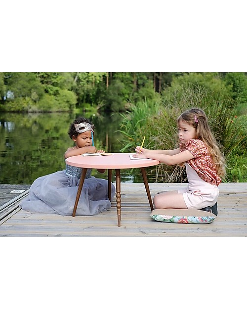 Jungle by Jungle Tavolino Tondo da Salotto My Lovely Ballerine - Nero - Faggio e Rame - Alto 47 cm - Diametro 60 cm Tavoli