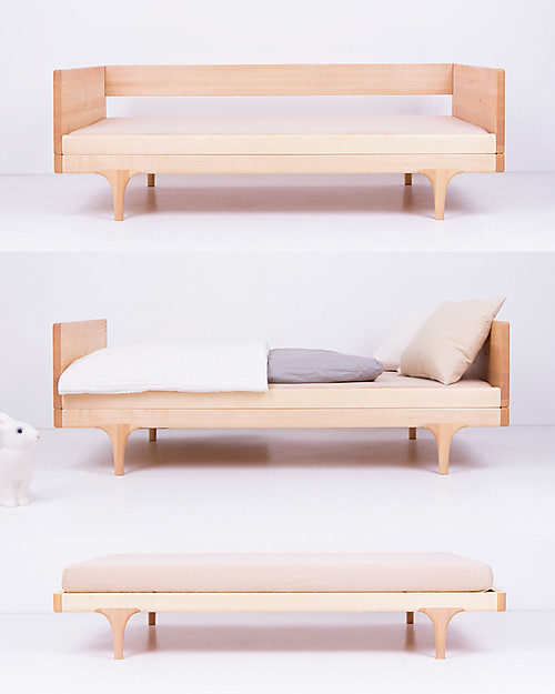 Kalon Studios Caravan Divan Letto Junior - Acero Naturale Non Oliato Letti Singoli