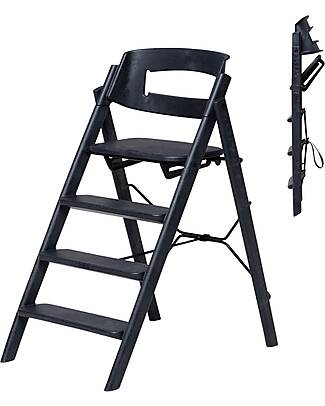 KAOS KLAPP High Chair - Charcoal Black - Foldable Space-Saving - 100% Recycled Materials High Chairs