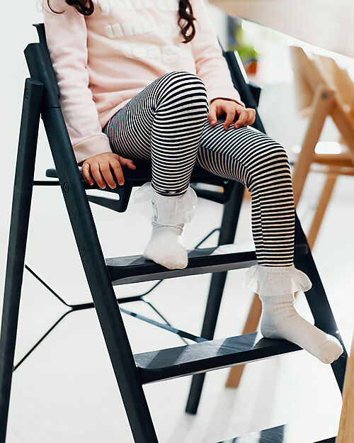 KAOS Sedia Evolutiva KLAPP - Antracite - Pieghevole Salvaspazio - 100% Materiali Riciclati Seggioloni Pappa