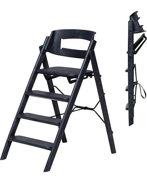 KAOS Sedia Evolutiva KLAPP + Sdraietta Neonato - Antracite - 100% Materiali Riciclati Seggioloni Pappa