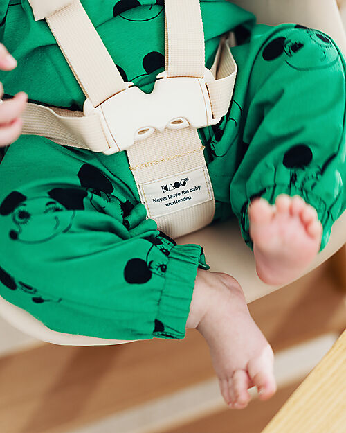 KAOS Sedia Evolutiva KLAPP + Sdraietta Neonato - Blu e Sabbia - 100% Materiali Riciclati Seggioloni Pappa