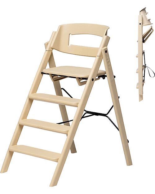 KAOS Sedia Evolutiva KLAPP + Sdraietta Neonato - Sabbia - 100% Materiali Riciclati Seggioloni Pappa