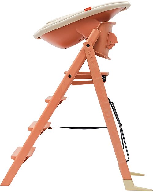 KAOS Sedia Evolutiva KLAPP + Sdraietta Neonato - Terracotta - 100% Materiali Riciclati Seggioloni Pappa