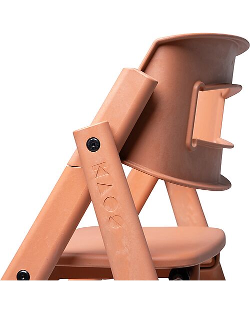 KAOS Sedia Evolutiva KLAPP + Sdraietta Neonato - Terracotta - 100% Materiali Riciclati Seggioloni Pappa