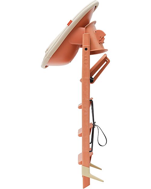 KAOS Sedia Evolutiva KLAPP + Sdraietta Neonato - Terracotta - 100% Materiali Riciclati Seggioloni Pappa
