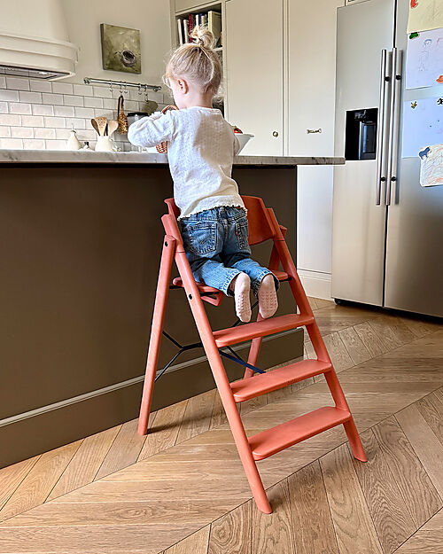 KAOS Sedia Evolutiva KLAPP - Terracotta - Pieghevole Salvaspazio - 100% Materiali Riciclati Seggioloni Pappa