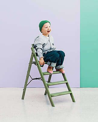 KAOS Sedia Evolutiva KLAPP - Verde - Pieghevole Salvaspazio - 100% Materiali Riciclati Seggioloni Pappa