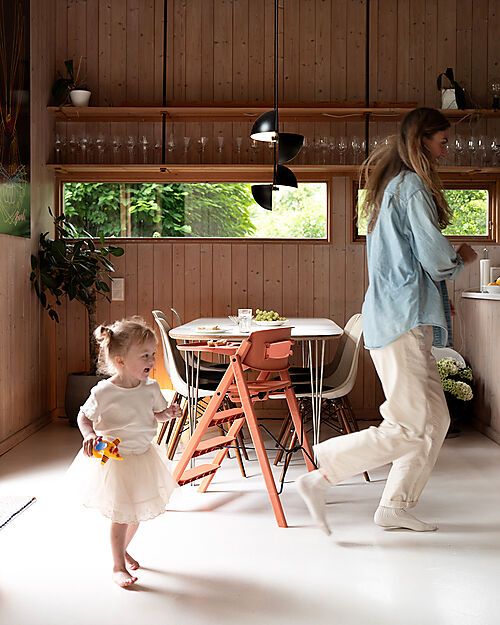 KAOS Set Sponda di Sicurezza + Vassoio per Sedia Evolutiva KLAPP - Terracotta Accessori per Seggioloni