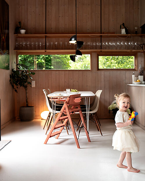 KAOS Set Sponda di Sicurezza + Vassoio per Sedia Evolutiva KLAPP - Terracotta Accessori per Seggioloni