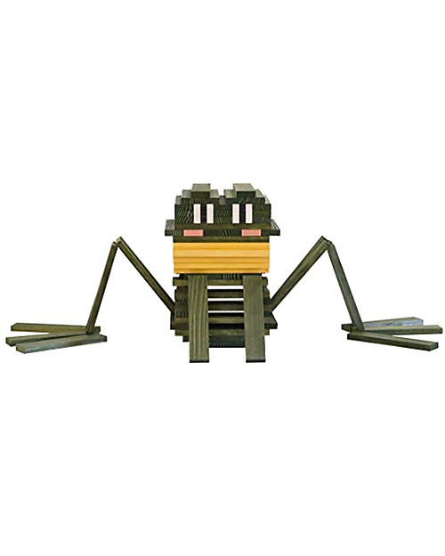 Kapla Kapla -100 pezzi in 8 colori assortiti -Educativo e divertente! Costruzioni in Legno