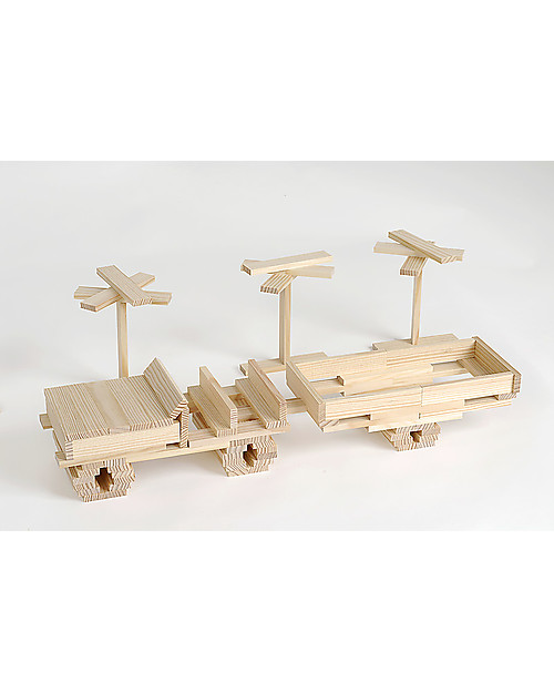 Kapla Kapla 280, Costruzioni in Legno + Libretto Tecnico + Libro d’Arte Blu, Naturale - Educativo e divertente! Costruzioni in Legno