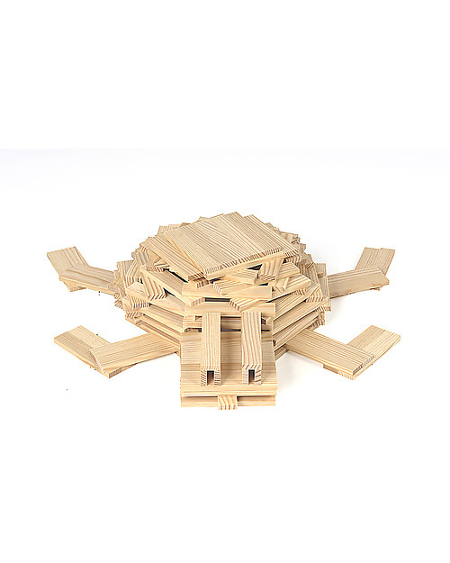 Kapla Kapla 280, Costruzioni in Legno + Libretto Tecnico + Libro d’Arte Blu, Naturale - Educativo e divertente! Costruzioni in Legno