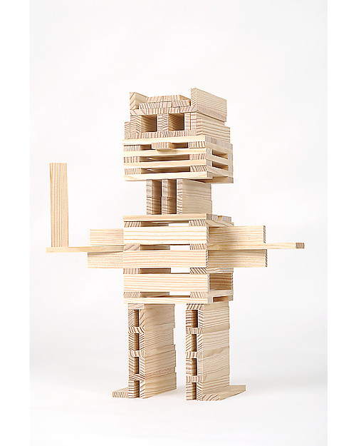 Kapla Kapla 280, Costruzioni in Legno + Libretto Tecnico + Libro d’Arte Blu, Naturale - Educativo e divertente! Costruzioni in Legno