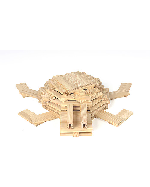 Kapla Kapla 280, Costruzioni in Legno + Libretto Tecnico + Libro d’Arte Rosso, Naturale - Educativo e divertente! Costruzioni in Legno