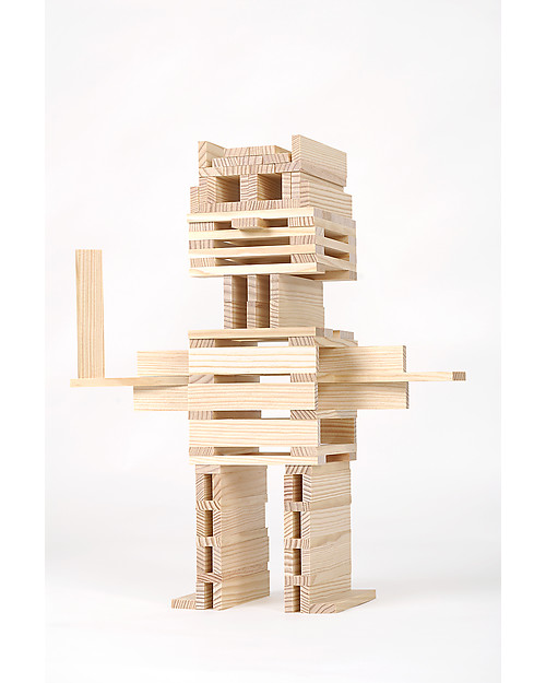 Kapla Kapla 280, Costruzioni in Legno + Libretto Tecnico + Libro d’Arte Rosso, Naturale - Educativo e divertente! Costruzioni in Legno