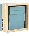 Kapla Set Costruzioni 40 Pezzi - Azzurro - Legno - Educativo e Divertente! Costruzioni in Legno