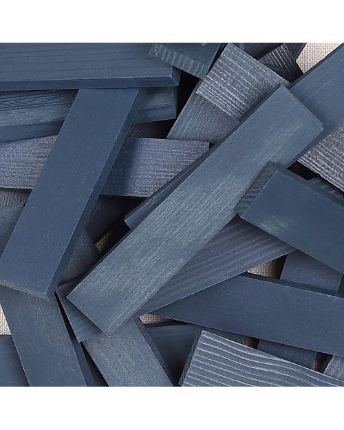 Kapla Set Costruzioni 40 Pezzi - Blu - Legno - Educativo e Divertente! Costruzioni in Legno