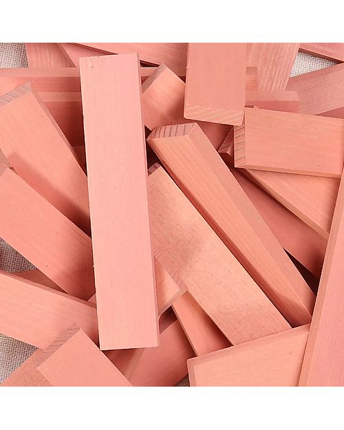 Kapla Set Costruzioni 40 Pezzi - Rosa - Legno - Educativo e Divertente! Costruzioni in Legno