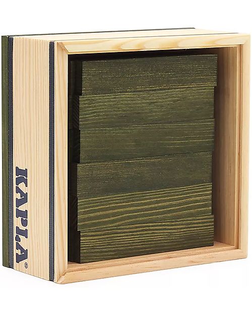 Kapla Set Costruzioni 40 Pezzi - Verde - Legno - Educativo e Divertente! Costruzioni in Legno