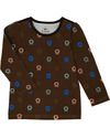 Katvig Maglia Apple Dots Marrone Cotone Bio - tg 18-24 T-shirt