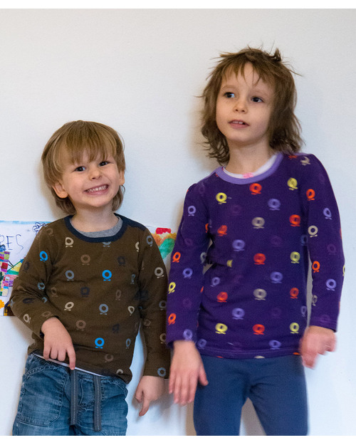 Katvig Maglia Apple Dots Marrone Cotone Bio - tg 18-24 T-shirt