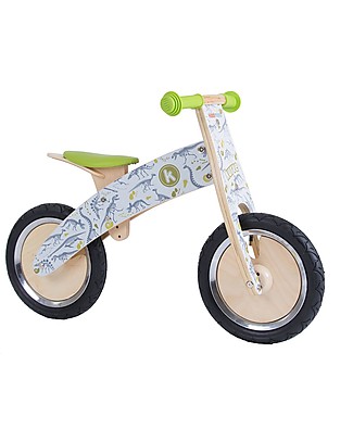Kiddimoto Bici Senza Pedali in Legno Kurve, Dinosauri Biciclette Senza Pedali