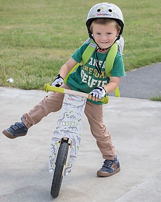 Kiddimoto Bici Senza Pedali in Legno Kurve, Dinosauri Biciclette Senza Pedali