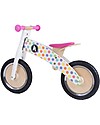 Kiddimoto Bici Senza Pedali in Legno Kurve, Pois Pastello Biciclette senza Pedali