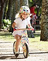 Kiddimoto Bici Senza Pedali in Legno Kurve, Pois Pastello Biciclette senza Pedali