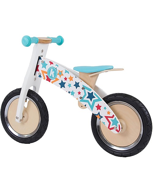 Kiddimoto Bici Senza Pedali in Legno Kurve, Stelle Biciclette senza Pedali