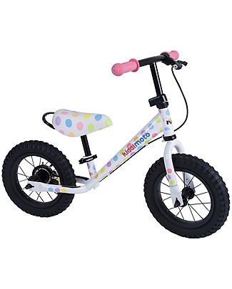Kiddimoto Bici Senza Pedali Super Junior Maxi, Pois Pastello Biciclette Senza Pedali