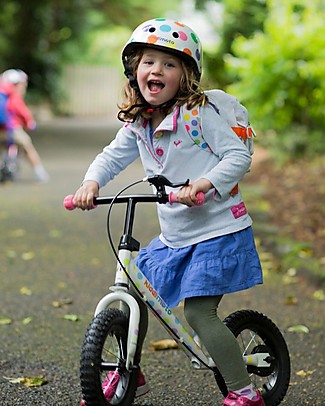 Kiddimoto Bici Senza Pedali Super Junior Maxi, Pois Pastello Biciclette Senza Pedali