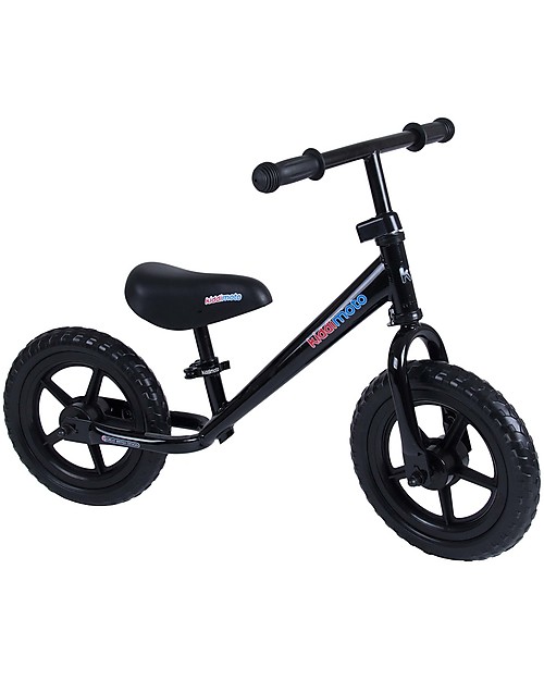Kiddimoto Bici Senza Pedali Super Junior, Nero Biciclette senza Pedali