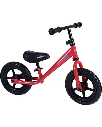 Kiddimoto Bici Senza Pedali Super Junior, Rosso Biciclette Senza Pedali