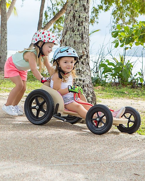 Kiddimoto Casco Bici con Fantasia Occhiali, Celeste Caschi Bici