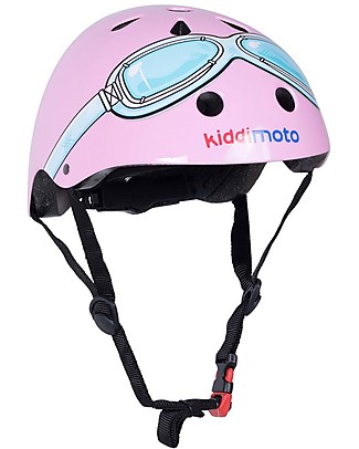 Kiddimoto Casco Bici con Fantasia Occhiali, Rosa Caschi Bici