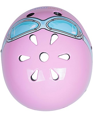 Kiddimoto Casco Bici con Fantasia Occhiali, Rosa Caschi Bici