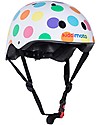 Kiddimoto Monopattino Tre Ruote Pieghevole U-Zoom con Casco, Pois Pastello Monopattini