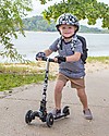 Kiddimoto Monopattino Tre Ruote Pieghevole U-Zoom con Casco, Teschi Monopattini