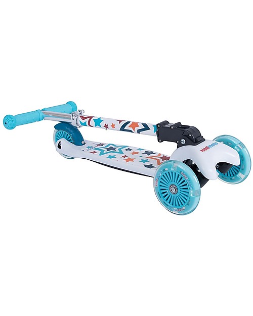 Kiddimoto Monopattino Tre Ruote Pieghevole U-Zoom, Stelle Monopattini