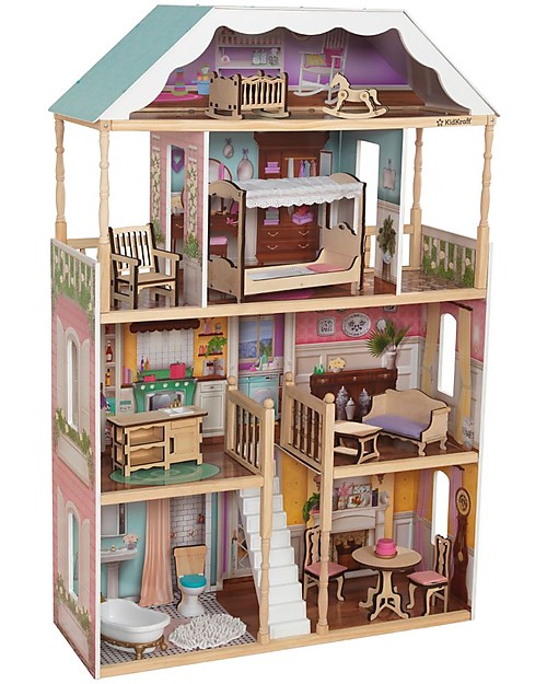 Eichhorn Famiglia Per Casa Delle Bambole - Set 4 Figure In Legno Con Arti Mobili, 100002500
