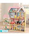 KidKraft Casa delle Bambole in Legno - Lola Mansion - Include 30 Pezzi - EZ Kraft Assembly Case delle Bambole