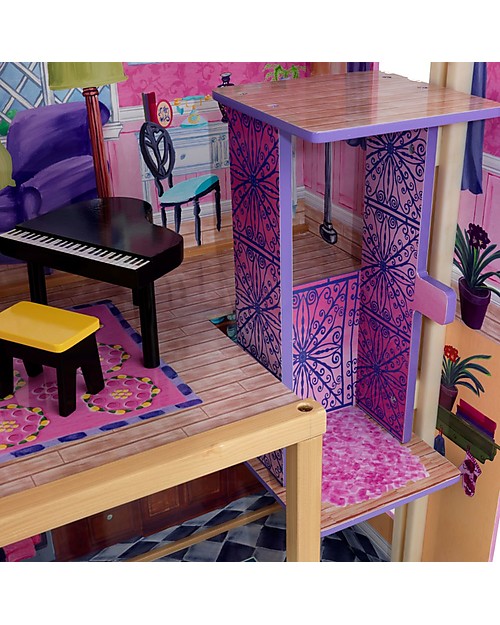 KidKraft Casa delle Bambole in Legno My Dream Mansion - Con letti a baldacchino! Case delle Bambole