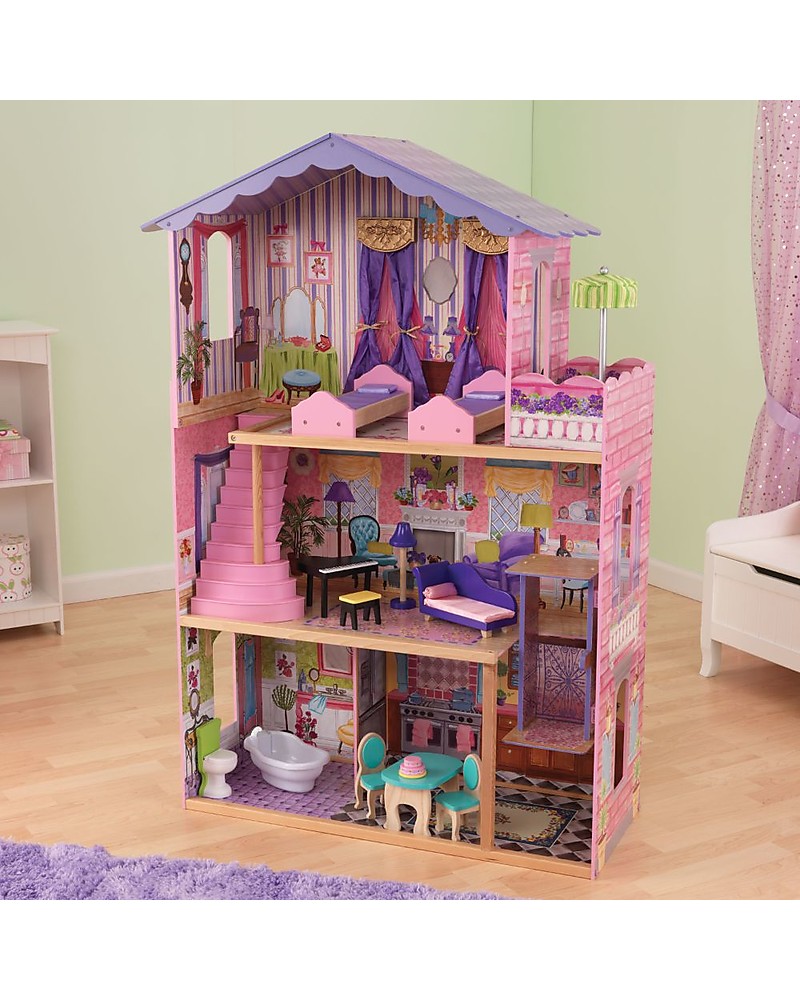 Casa delle Bambole in Miniatura Piccola in Vimini Carrello 